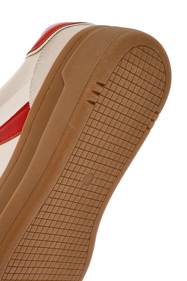Kadın Bej Bağcıklı Kalın Tabanlı Sneaker 25SFD430714 - 8