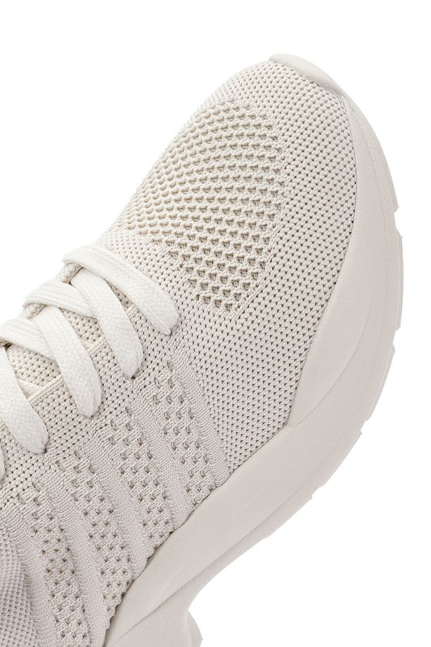 Zero Kadın Bej Bağcıklı Kalın Tabanlı Sneaker 25sfd43146f - 8