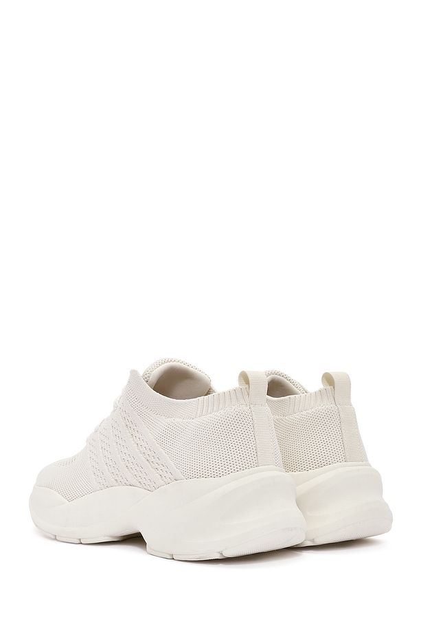 Zero Kadın Bej Bağcıklı Kalın Tabanlı Sneaker 25sfd43146f - 5