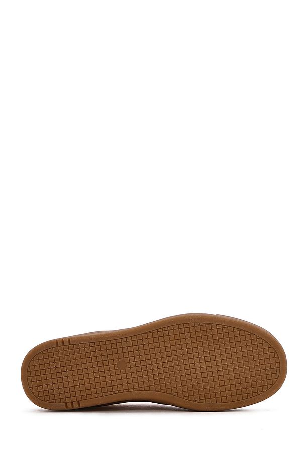 Kadın Bej Bağcıklı Kalın Tabanlı Sneaker 25SFD430714 - 4