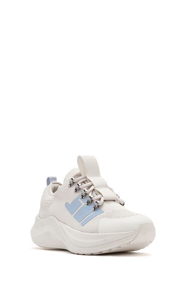 Zero Kadın Gri Kalın Tabanlı Bağcıklı Kumaş Sneaker 25sfd43166f - 6