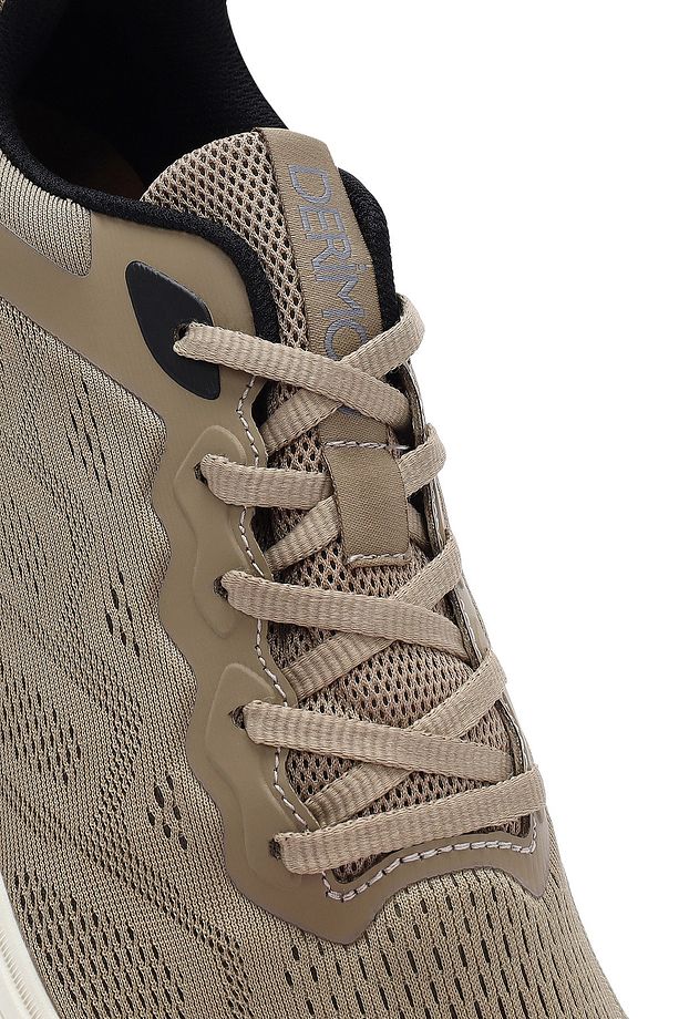 Erkek Bej Bağcıklı Kalın Tabanlı Sneaker 25SFD76016F - 8