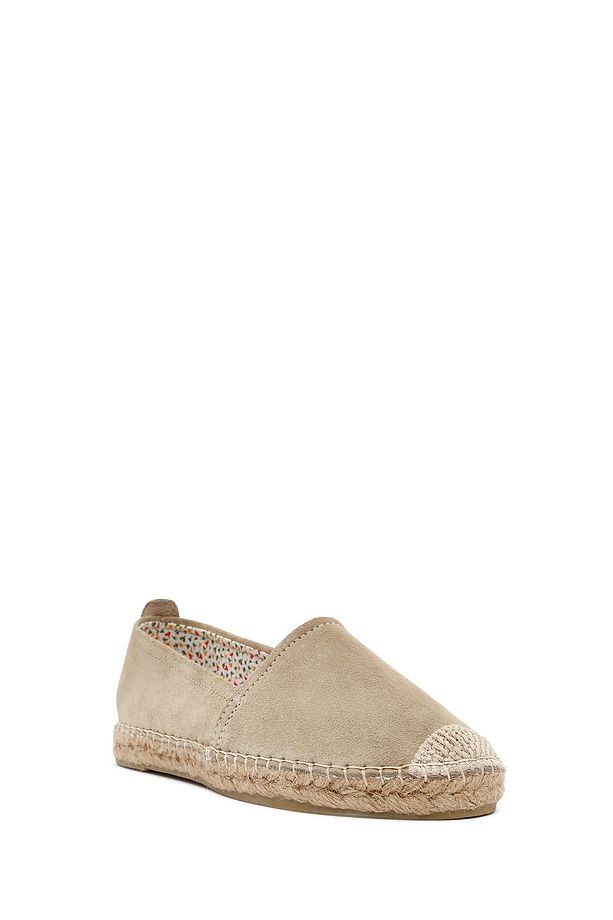 Kadın Bej Süet Deri Espadril 25SFD205310 - 6