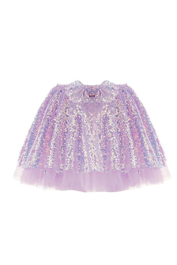 Fiyonk Detaylı,astarlı,parıltılı,pullu Etek - 1