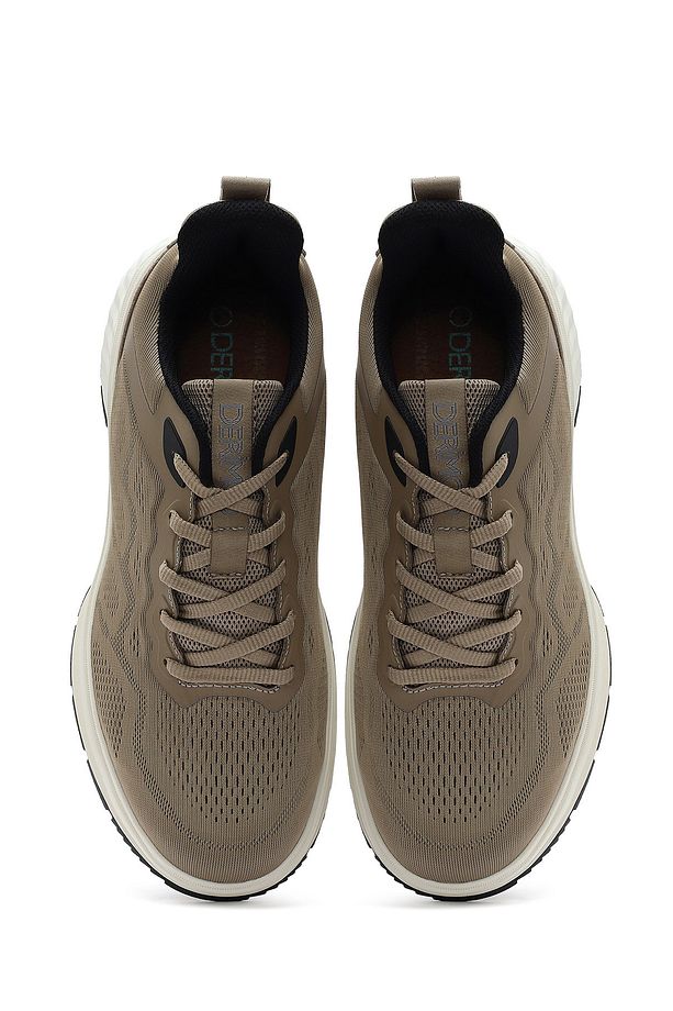 Erkek Bej Bağcıklı Kalın Tabanlı Sneaker 25SFD76016F - 7