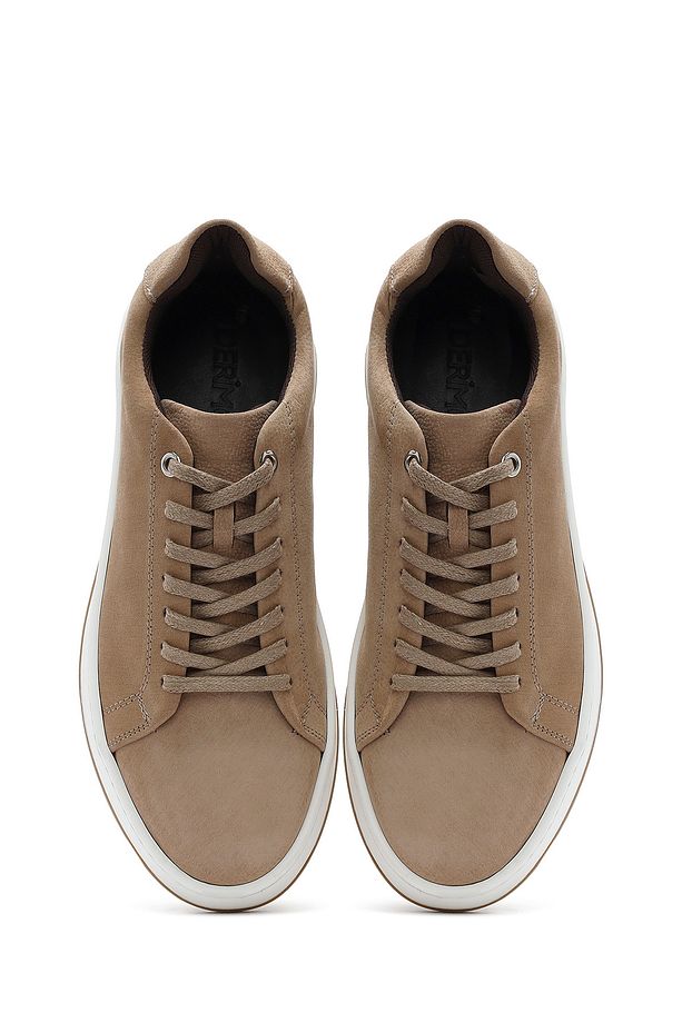 Erkek Bej Bağcıklı Nubuk Deri Sneaker 25SFD6601V3 - 7
