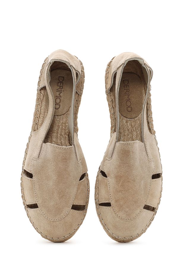 Kadın Bej Süet Deri Espadril 25SFD205110 - 6
