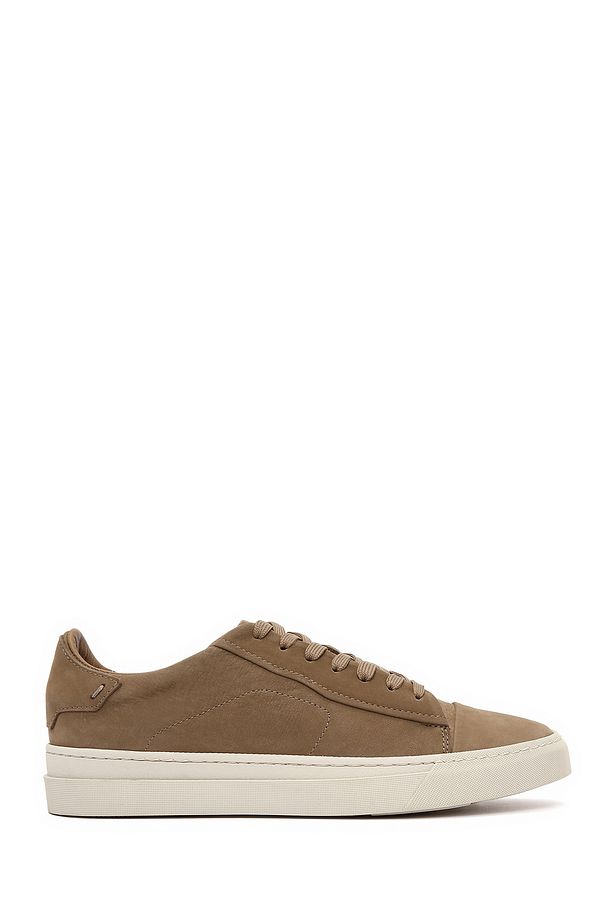 Erkek Bej Bağcıklı Nubuk Deri Sneaker 25sfd6105v3 - 1