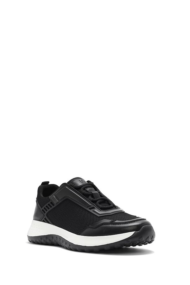 Erkek Siyah Bağcıklı Kalın Tabanlı Sneaker 25SFD69516F - 6