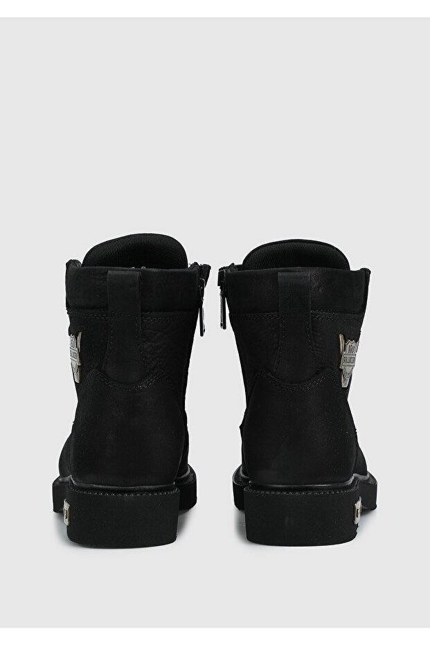 Siyah Deri Kadın Bot - 4