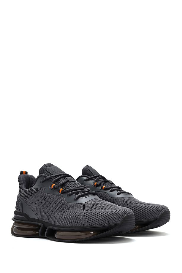 Zero Erkek Gri Bağcıklı Kalın Tabanlı Sneaker 25sfd69446f - 3