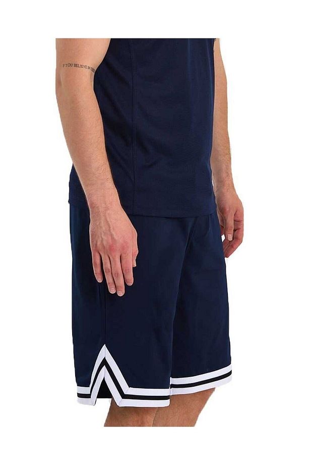 Erkek Polyester Beyaz Şeritli Basketbol Şort - 3
