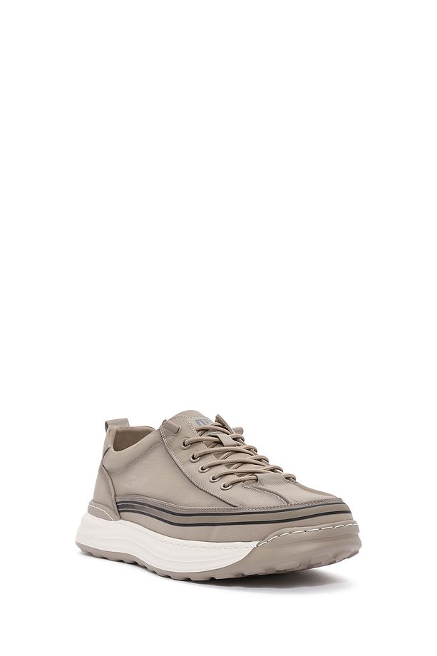 Erkek Bej Bağcıklı Kumaş Sneaker 25SFD69386F - 6
