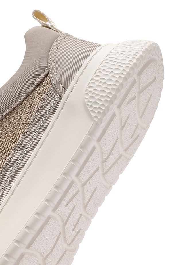 Erkek Bej Bağcıklı Kalın Tabanlı Sneaker 25SFD693314 - 8