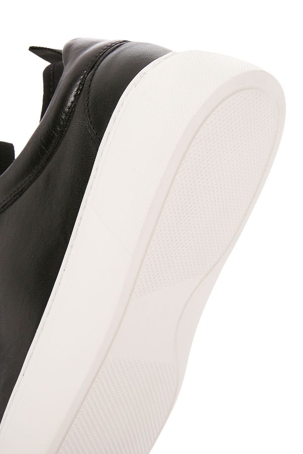 Erkek Siyah Bağcıklı Deri Sneaker 25SFD610318 - 8