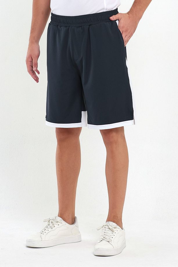 File Şeritli Polyester Erkek Spor Şort - 3