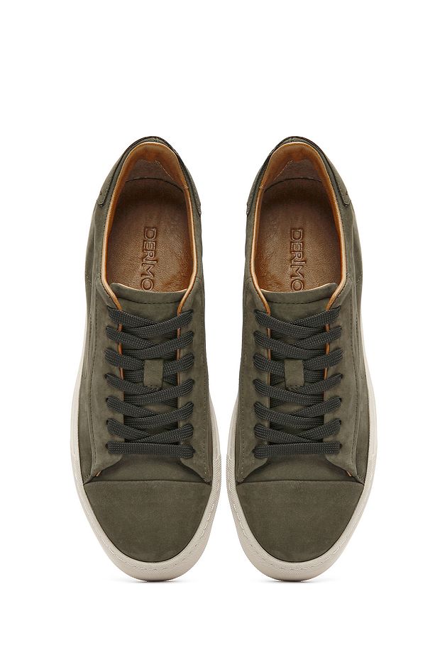 Erkek Haki Bağcıklı Nubuk Deri Sneaker 25sfd6105v3 - 7