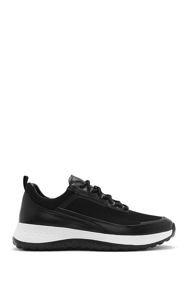Erkek Siyah Bağcıklı Kalın Tabanlı Sneaker 25SFD692614 - 1