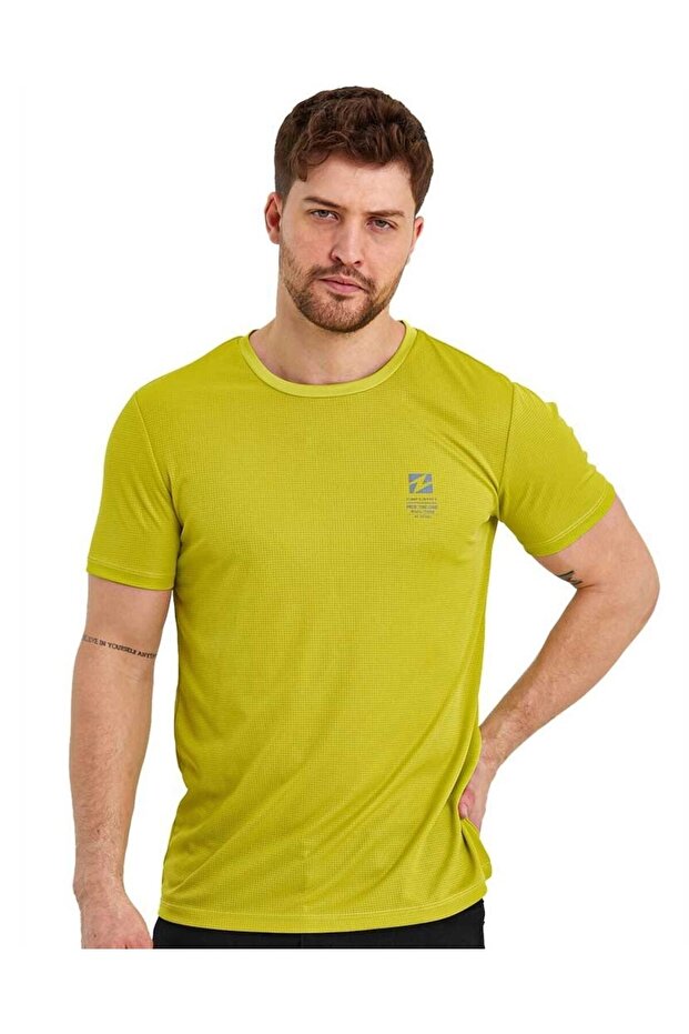 Short Sleeve Men's Sports T-shirt Reflector Coordinate Printed