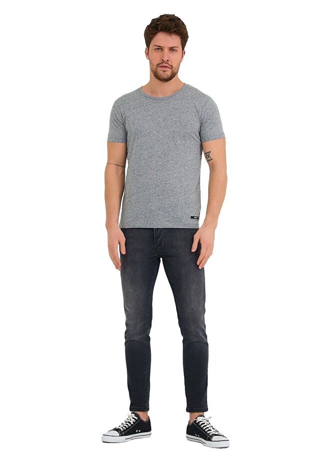 Grimelanj Baskısız Basic Kısa Kol Tişört - 1