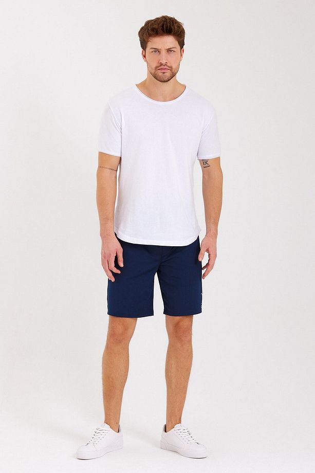 Erkek Reflektör Logo Regular Fit Cepli Spor Şort - 7