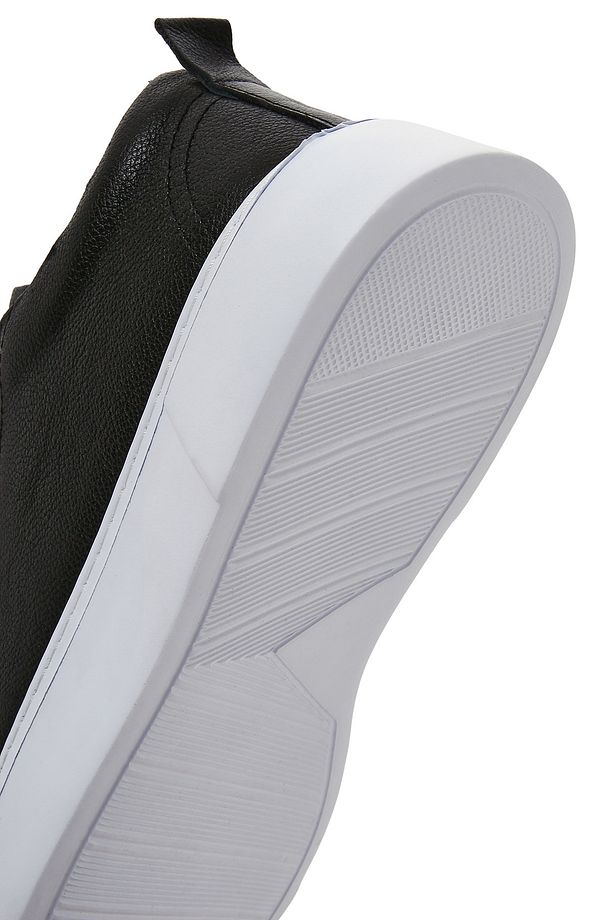 Erkek Siyah Kalın Tabanlı Bağcıklı Deri Sneaker 25SFD752116 - 8
