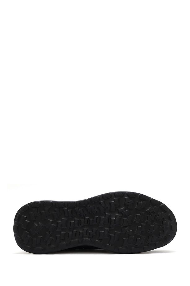 Erkek Siyah Bağcıklı Kalın Tabanlı Sneaker 25SFD69286F - 5