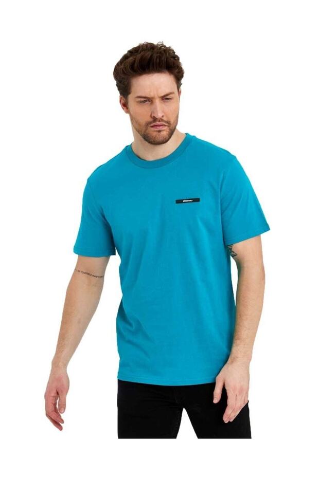 Erkek Basic Baskısız Logolu Kısa Kol Tişört - 5