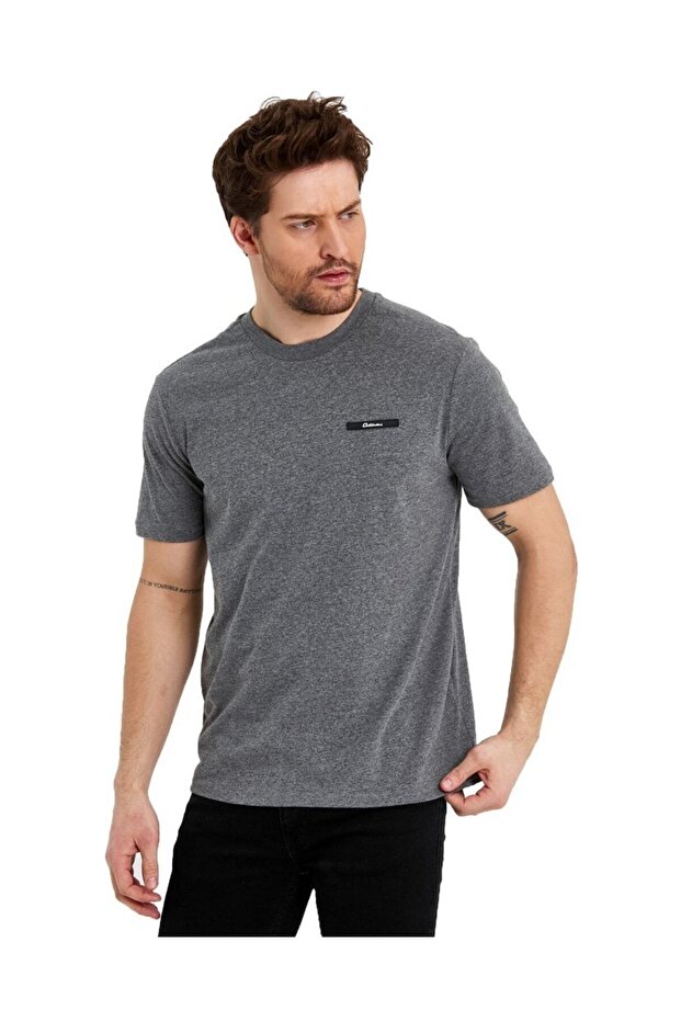 Erkek Basic Baskısız Logolu Kısa Kol Tişört - 2