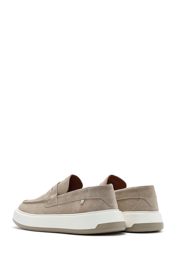 Erkek Bej Süet Hakiki Deri Casual Penny Loafer Ayakkabı Casual Günlük Ayakkabı 25sfd707310 - 5