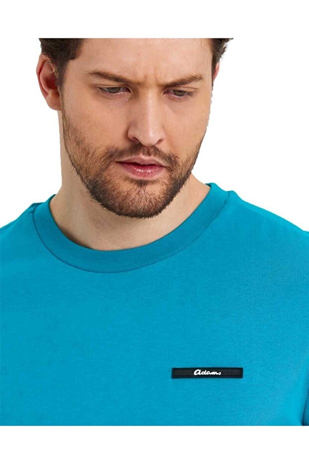 Erkek Basic Baskısız Logolu Kısa Kol Tişört - 3