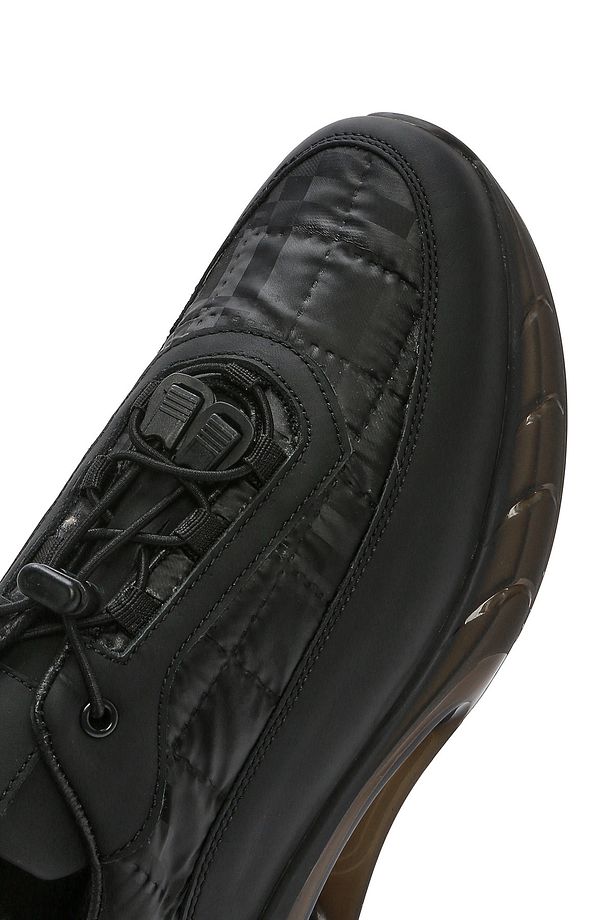 Erkek Siyah Bağcıklı Kalın Tabanlı Deri Sneaker 25SFD640914 - 8