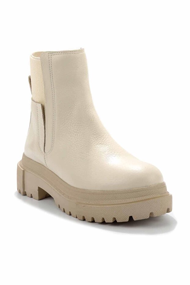 Bej Leather Kadın Bot & Bootie K02724300003 - 3