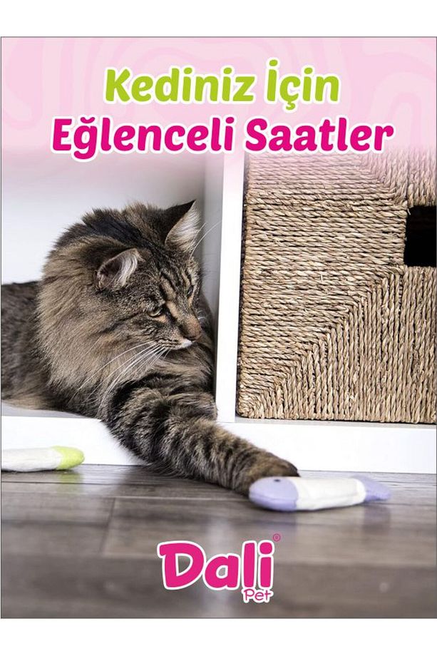 Kedi Oyuncağı Peluş Catnip ve Zilli İnteraktif,Stres Azaltıcı, Rahatlatıcı Oyun Arkadaşı - 4