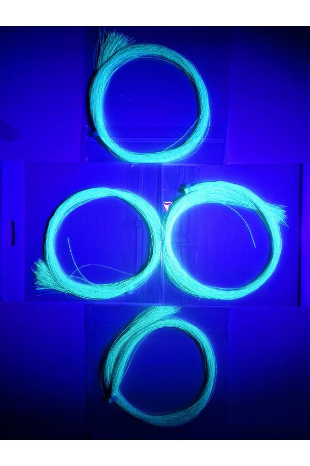 Mor Fosforlu Karanlıkta Parlayan Glow / Luminous, Ultraviyole (UV) Neon Poşet Çapari Simi - 7