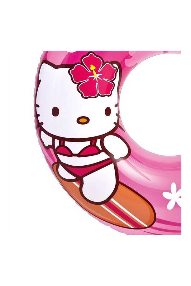 Hello Kitty Tutmaçlı Büyük Boy Deniz Simidi Pembe Havuz Simidi Yetişkinler Için Simit 97cm - 2