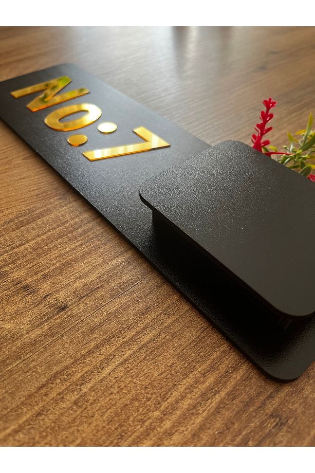 Çiçeklikli Kapı Numarası Ev Hediyesi Otel Site Ev Kapı Süsü - 6