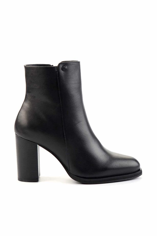 Siyah Hakiki Deri Kadın Bot & Bootie K02351024003 - 2