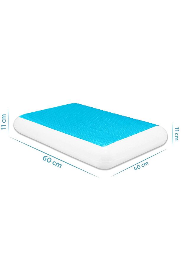 Lüks Terletmeyen Ortopedik Yastık Serinleten Visco Yastık Jelli Yastık 60x40x11cm - 2