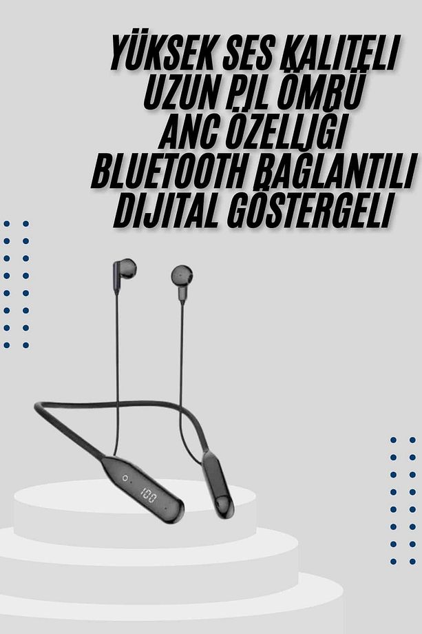 Kablolu Kulak İçi Bluetooth Kulaklık 100 Saat ANC Özellikli Boyun Bantlı - 2