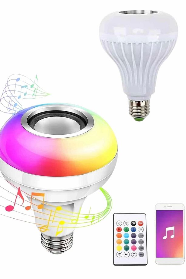 Bluetooth Hoparlör Akıllı Rgb Led Işık Renk Değiştirme Ses Bombası Ampül Görünümlü - 3