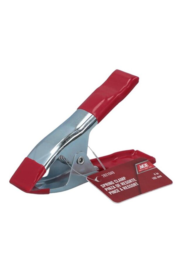 مشبك زنبركي ACE فضي وأحمر 4 بوصات - 1