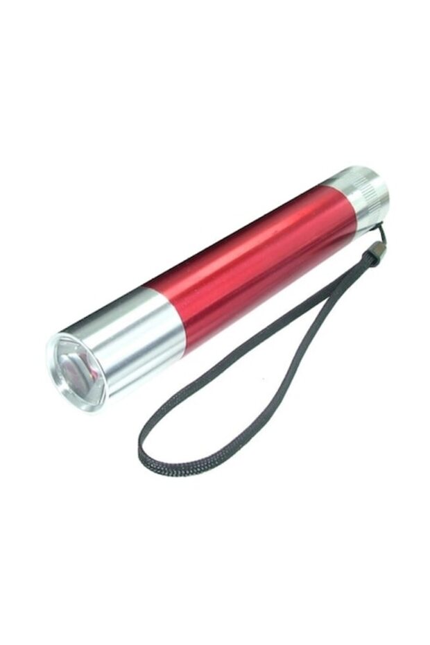Lanterna LED, 3W, aluminiu, rosu