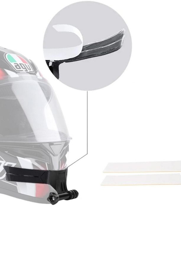 GoPro Aksiyon Kamera ile Uyumlu Kask Çene Bağlantı Aparatı - 5