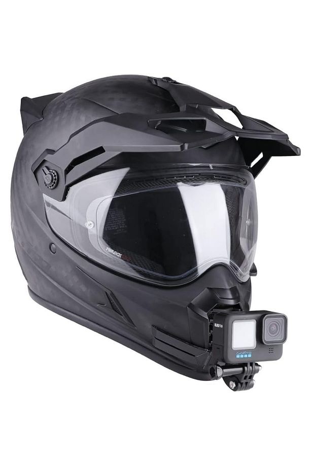 GoPro Aksiyon Kamera ile Uyumlu Kask Çene Bağlantı Aparatı - 2
