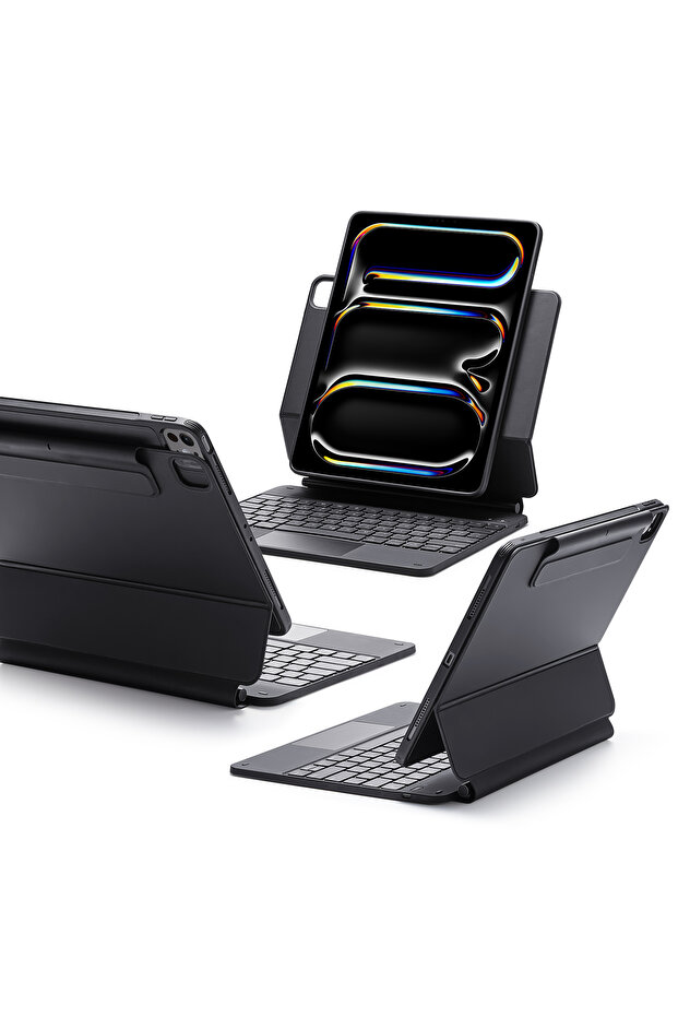لوحة مفاتيح Rebound Trackpad متعددة اللمس لجهاز iPad Pro 13 (2024) أسود