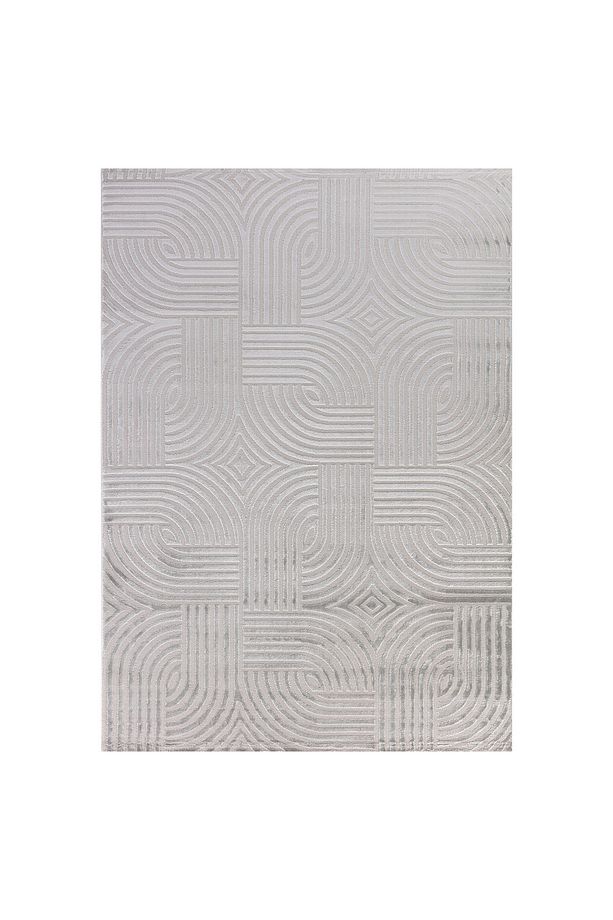 Kabartma Motif Salon Halısı İskandinav Bohem tarzı yumuşak Gümüş Dokuma Halı - 2