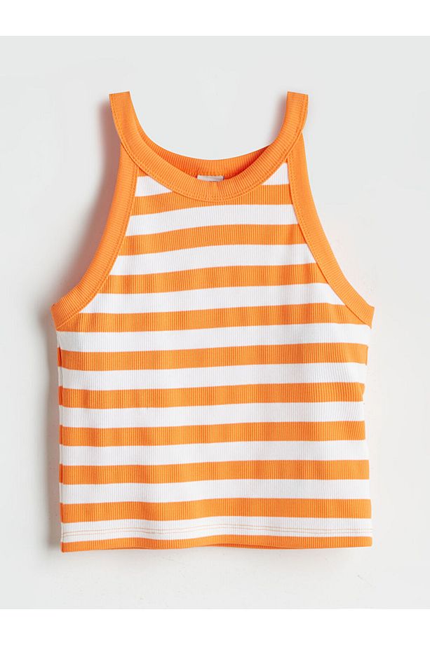 LCW Halter Yaka Kız Çocuk Crop Atlet - 1