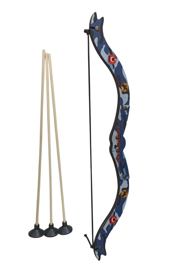 Natural Wood Printed Arrow Bow Set Eti̇k40001