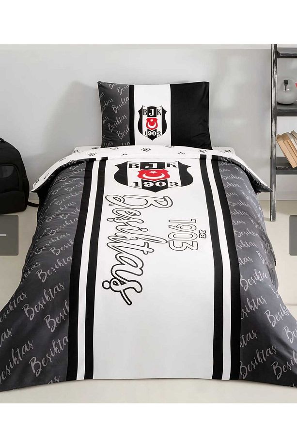 TAÇ LİSANSLI BEŞİKTAŞ TEK KİŞİLİK NEVRESİM TAKIMI GLOW/GECE IŞILTISI - 2